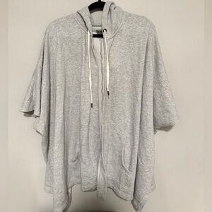 Aerie Light Gray Poncho Sweatshirt